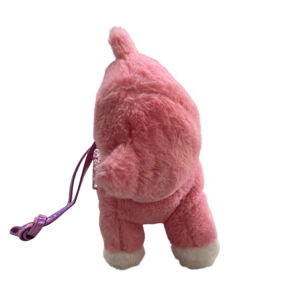 Wonder Nation Plush Pink Animal Backpack Purse For Kids With Adjustable Shiny St - Picture 2 of 7